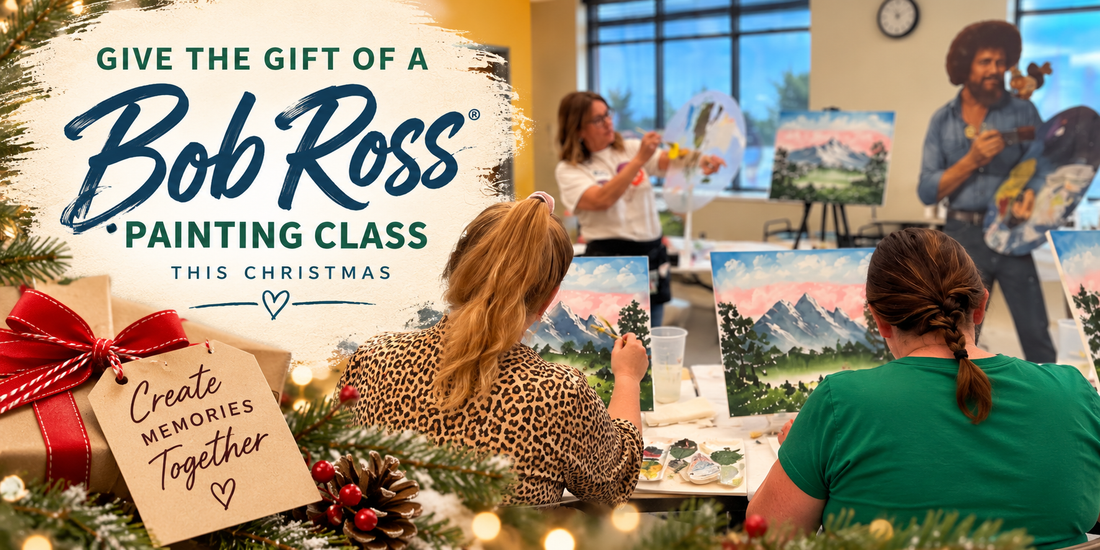 Give the Gift of Creativity This Christmas: Take a Bob Ross® Painting Class Together