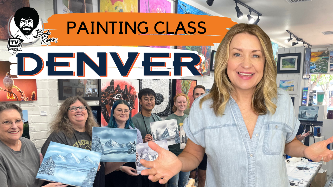 Load video: Take a Bob Ross Class in a Working Art Gallery in Denver, CO