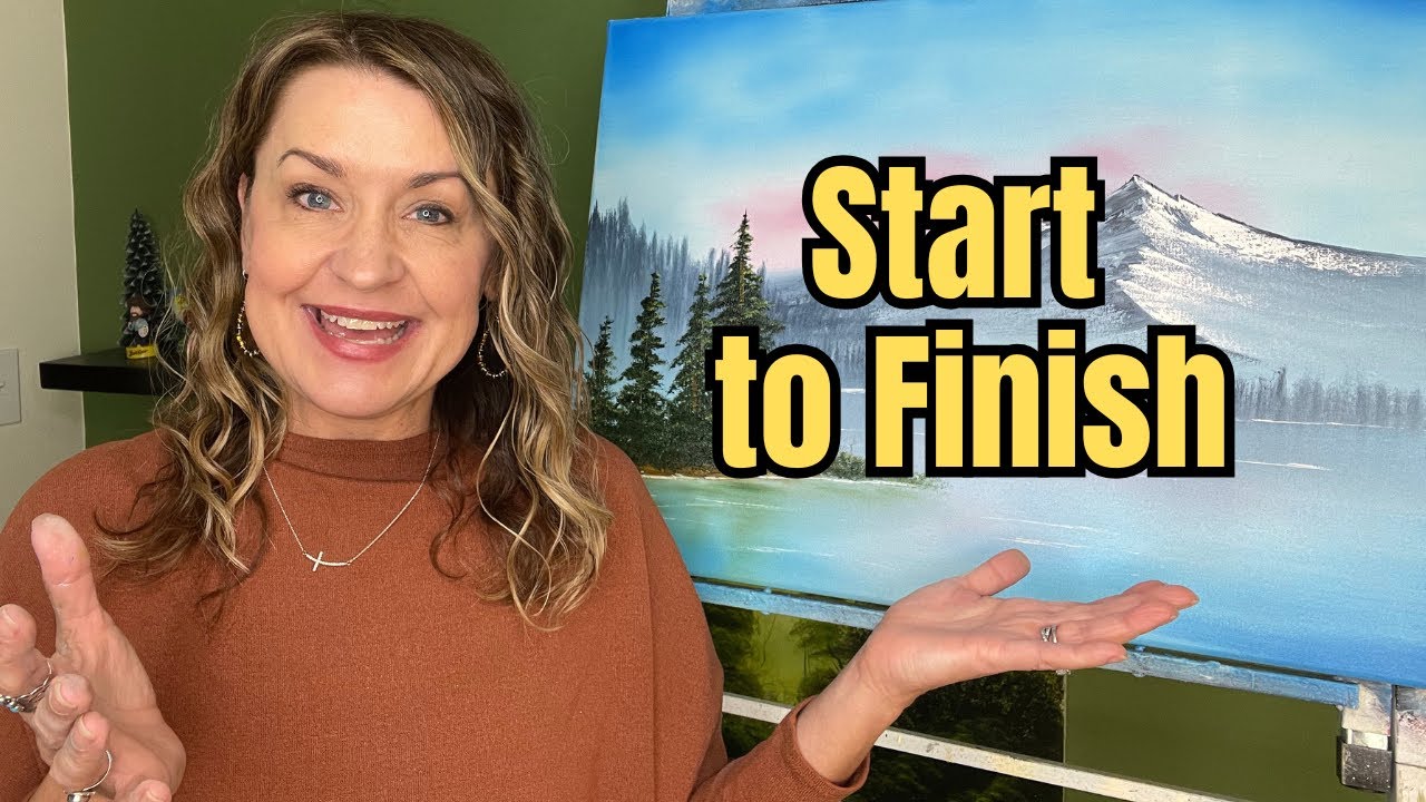 Load video: start to finish mountain oil painting